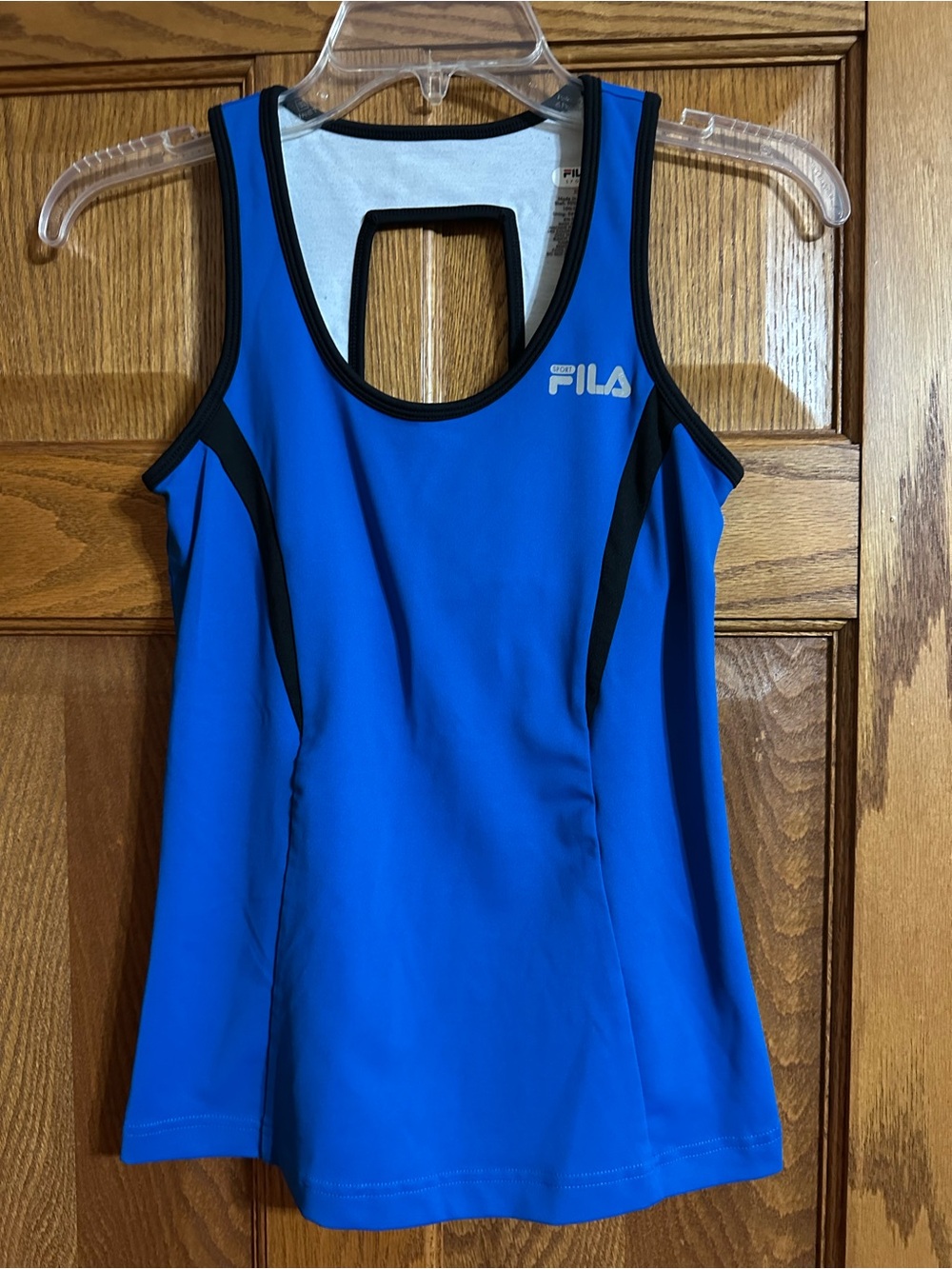 FILA Women’s Royal Blue Racerback Tank with Black Trim